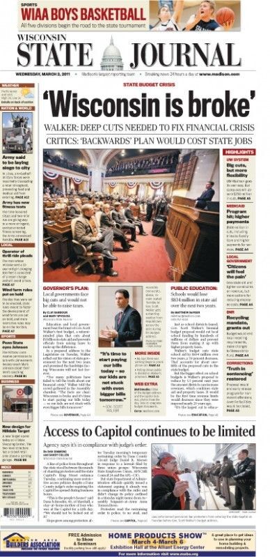 March 2, 2011 front page